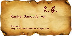 Kanka Genovéva névjegykártya